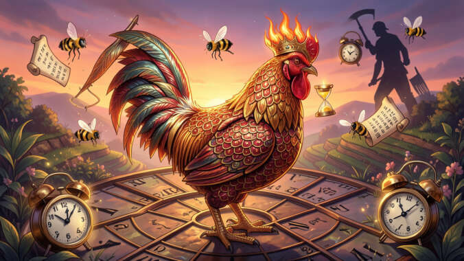 10. Rooster: The Boastful Worker Bee