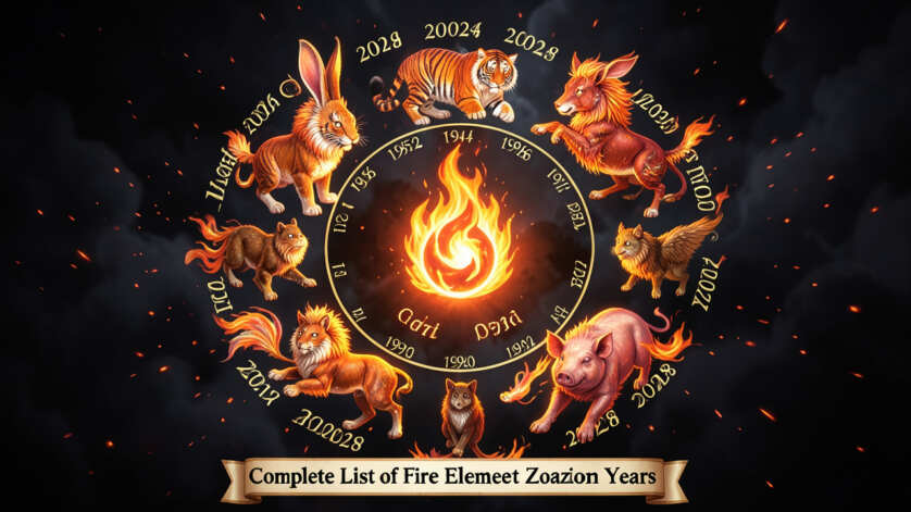 Complete List of Fire Element Zodiac Years