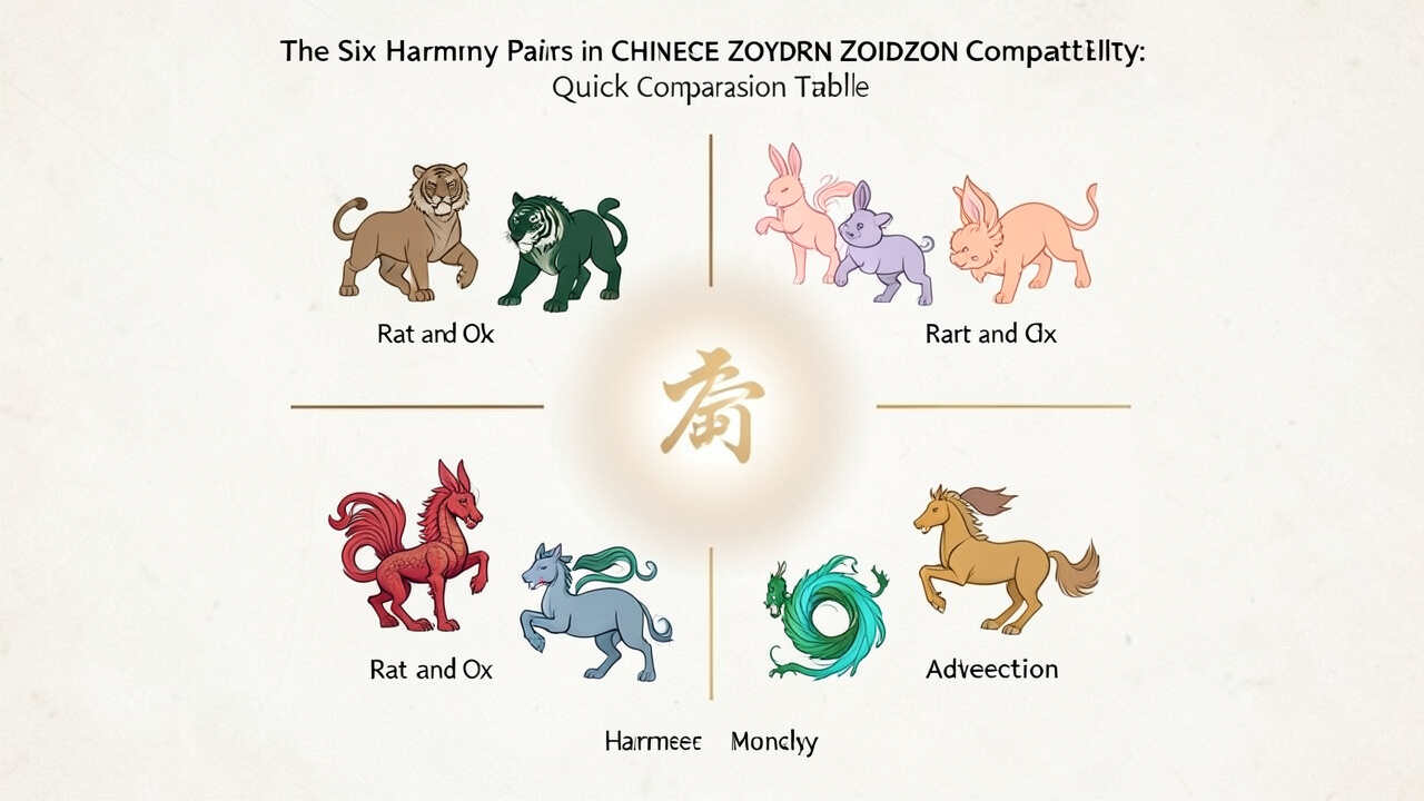 Quick Comparison Table of the Six Harmony Pairs