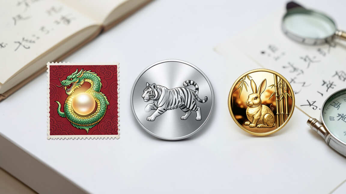 The Main Types of Chinese Zodiac Stamp and Coin Designs