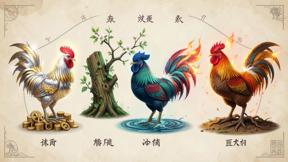 What Are the Five Element Types of Roosters?