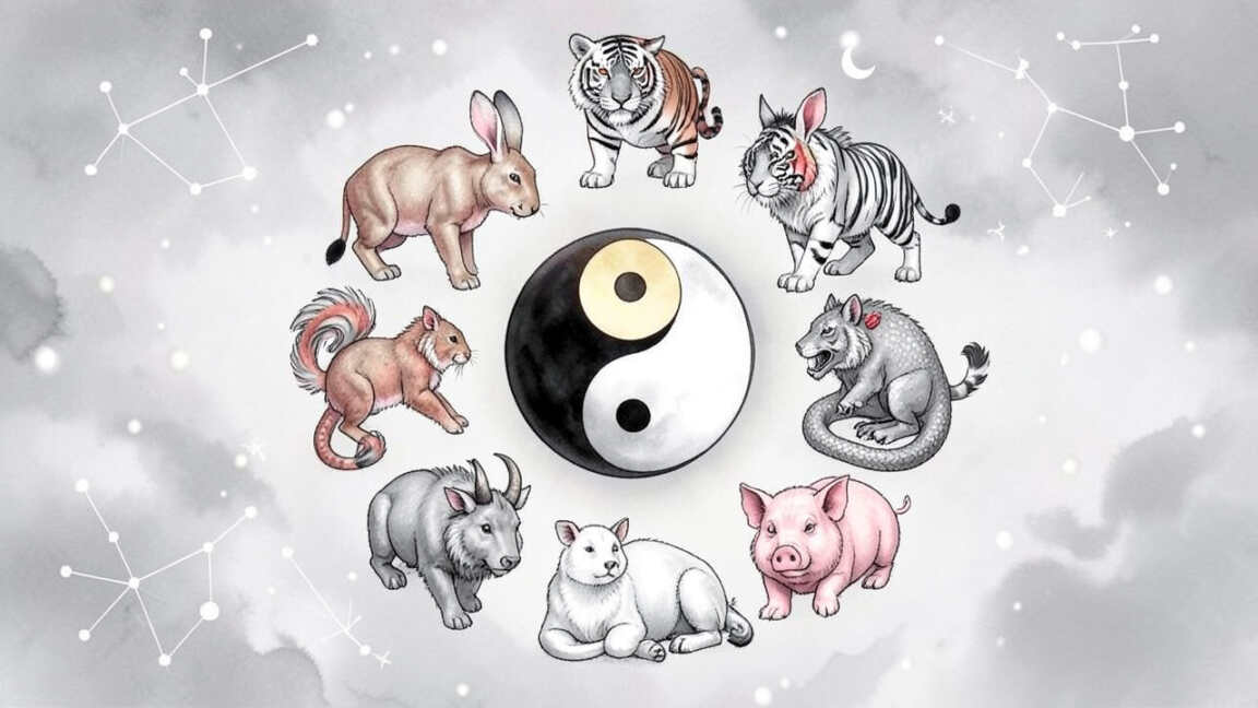 Yin and Yang in the 12 Chinese Zodiac Animals