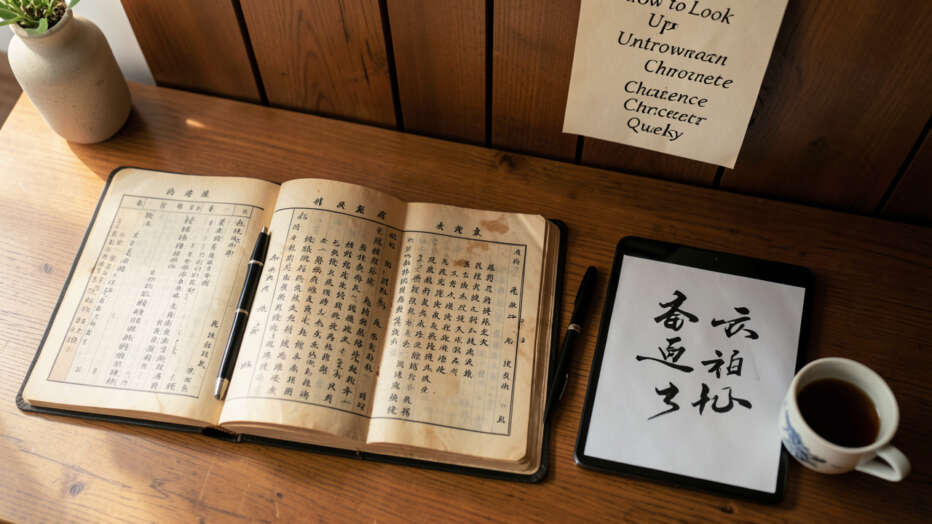 How to Look Up an Unknown Chinese Character Quickly